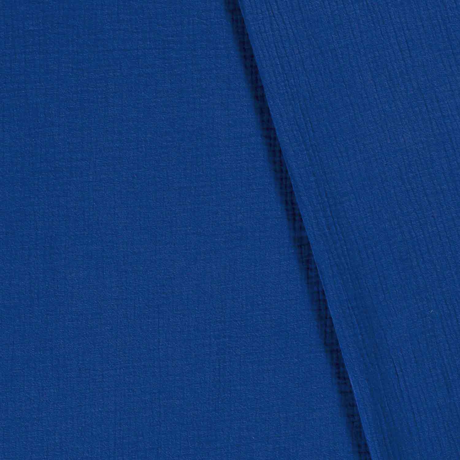 Musselin Double Gauze uni Königsblau - 1135 
