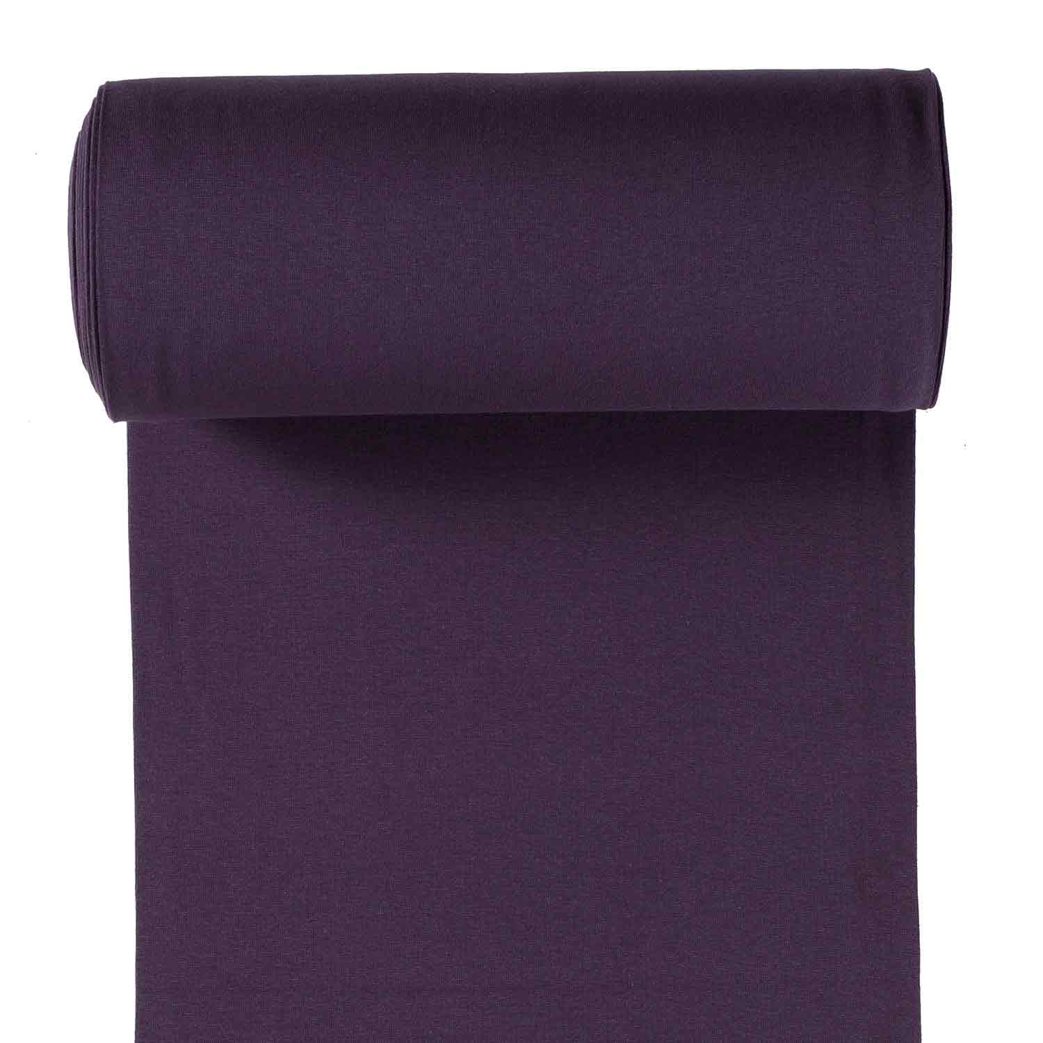 Bündchen uni Aubergine - 1251
