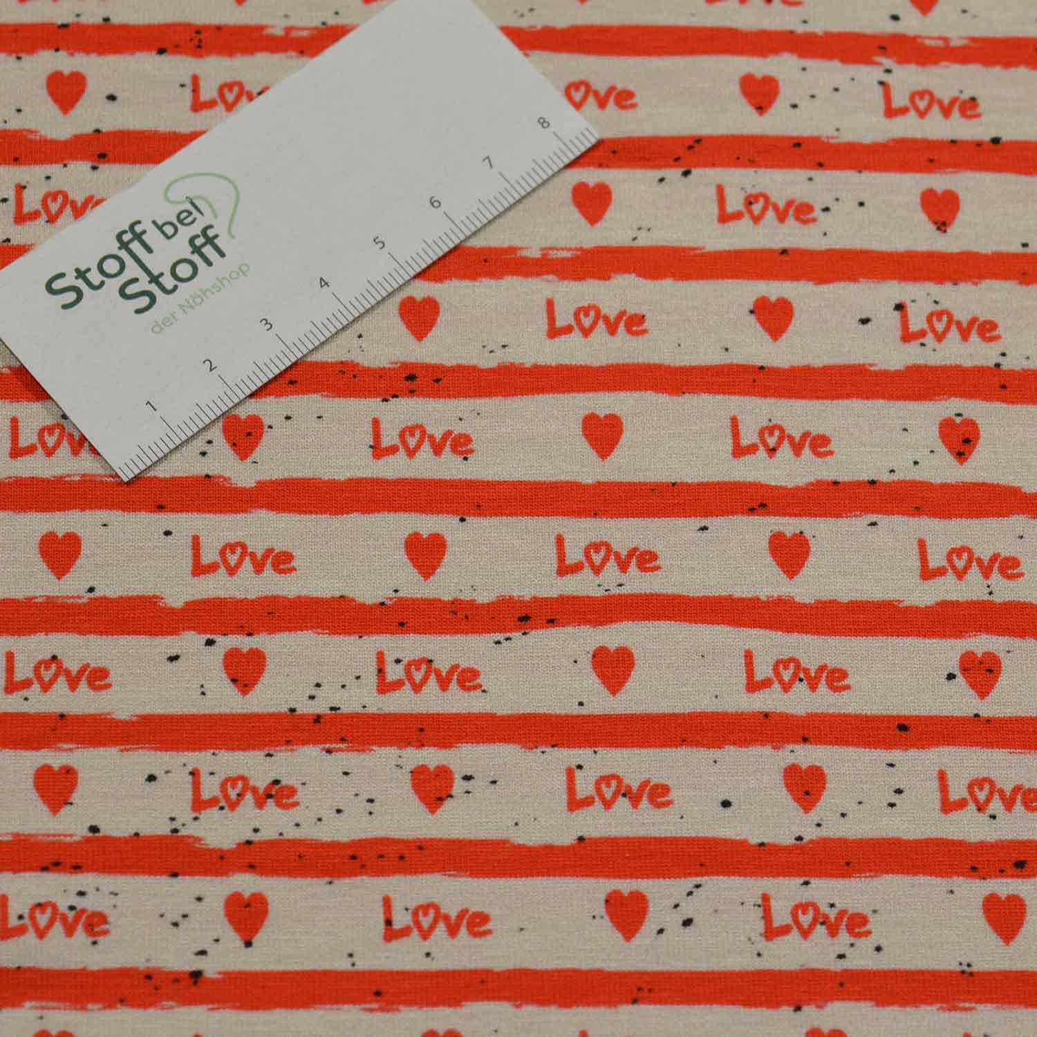 Baumwoll-Jersey "Voller Liebe" SBS11111