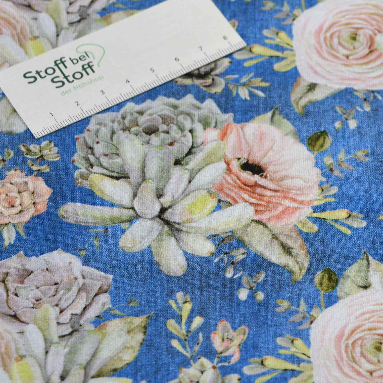 French Terry angeraut "Rosenblüten" SBS10157