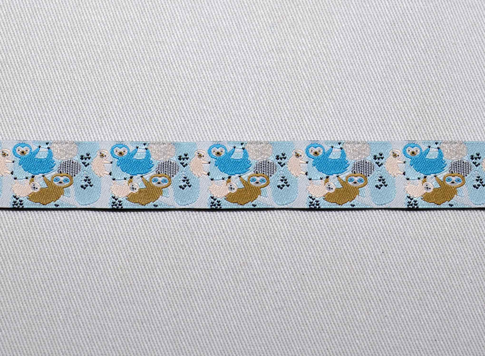 Webband "Faultier" Blau