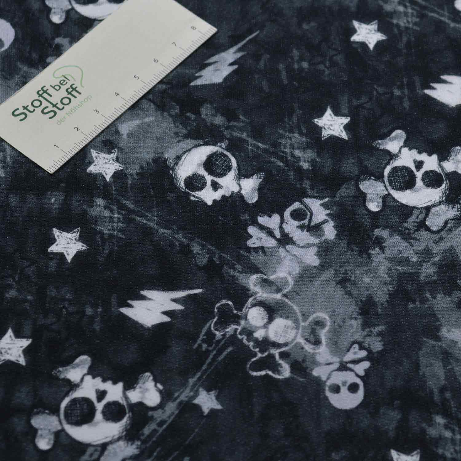French Terry angeraut "Skull Doodle" SBS10578