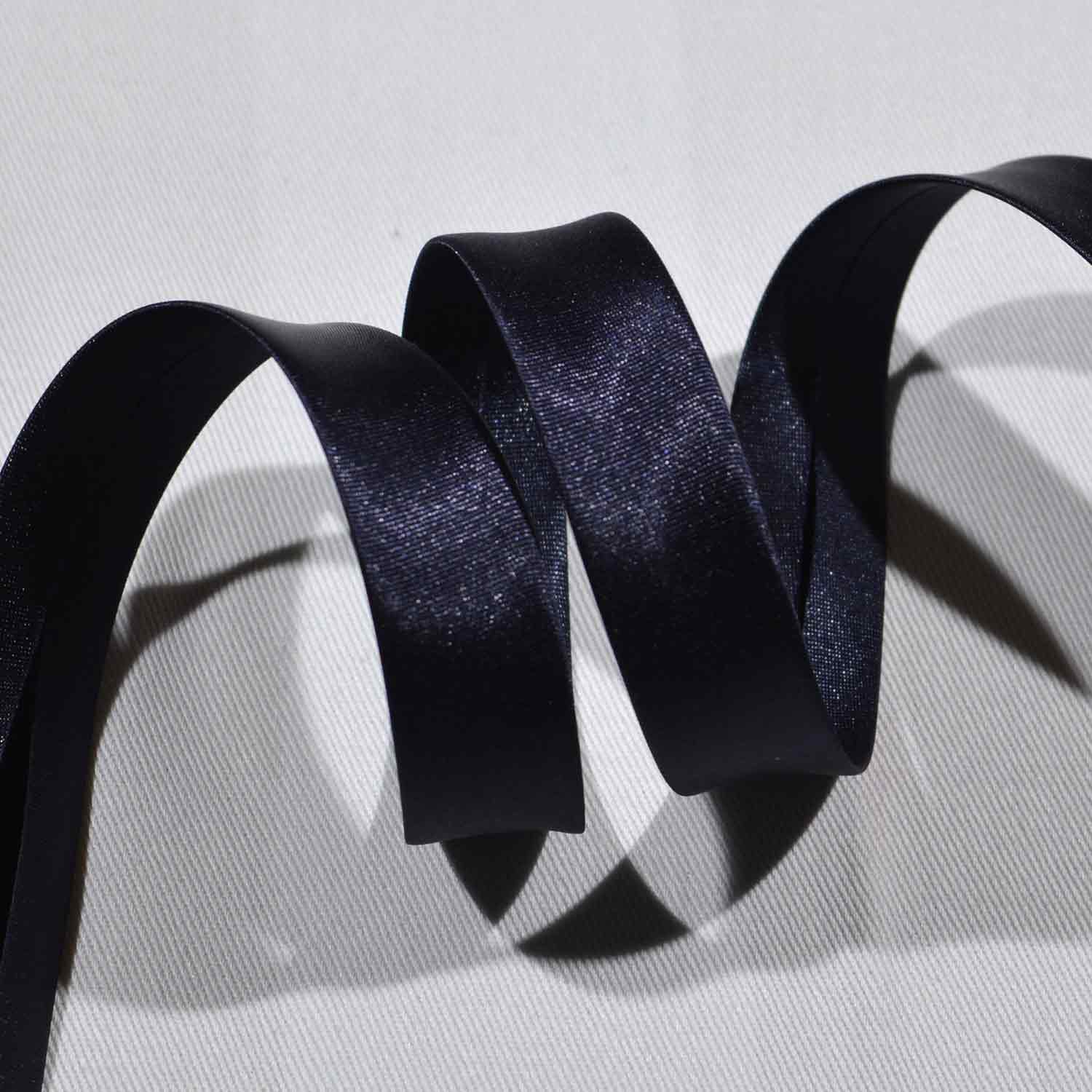 Schrägband 20mm Satin uni Nachtblau 1130