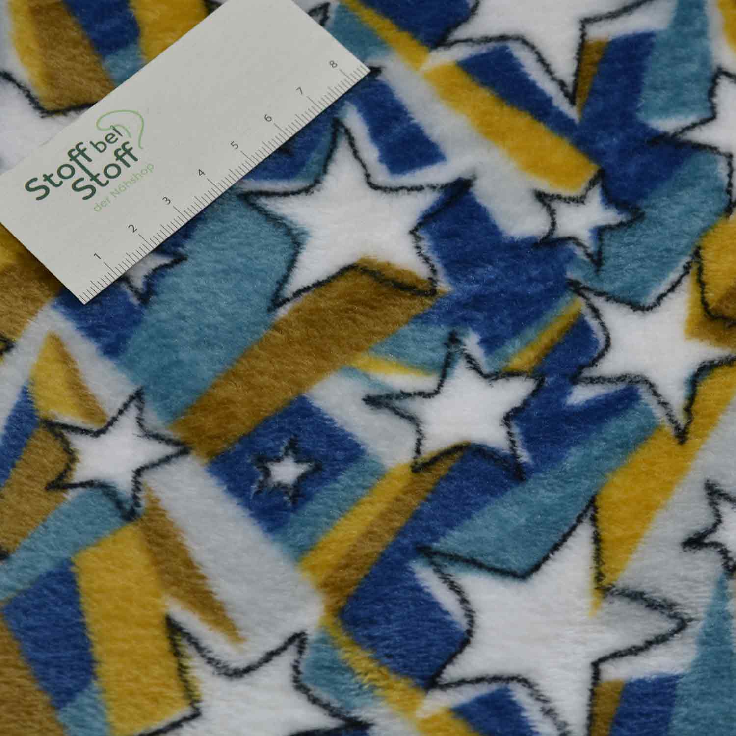 Microfleece "Streifen & Sterne" - SBS10942