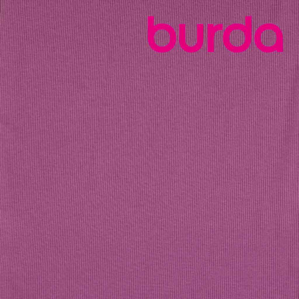 Bündchen uni gerippt Mauve SBS11375