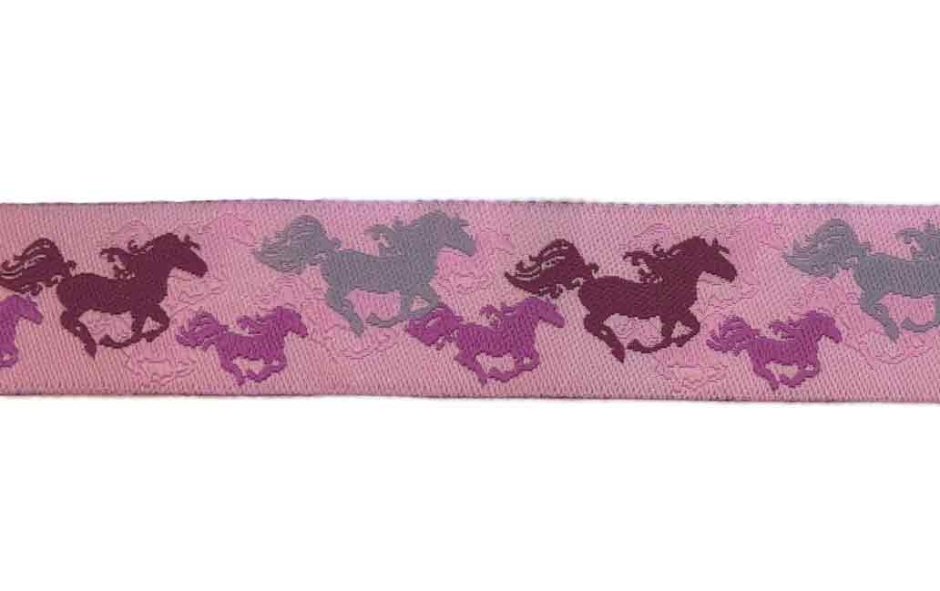 Webband "Pferde rosa" 