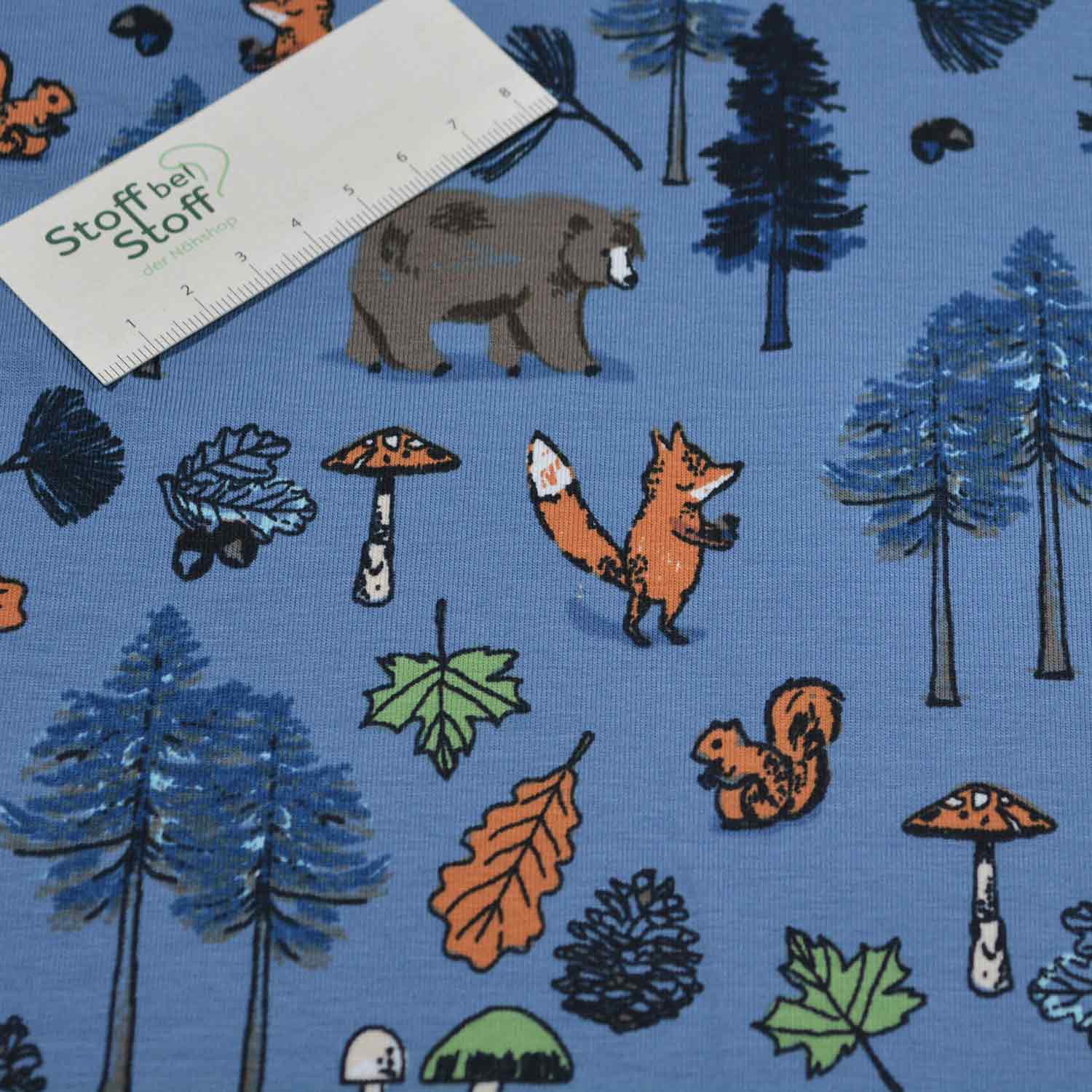 Baumwoll-Jersey "Im Wald" SBS10270 