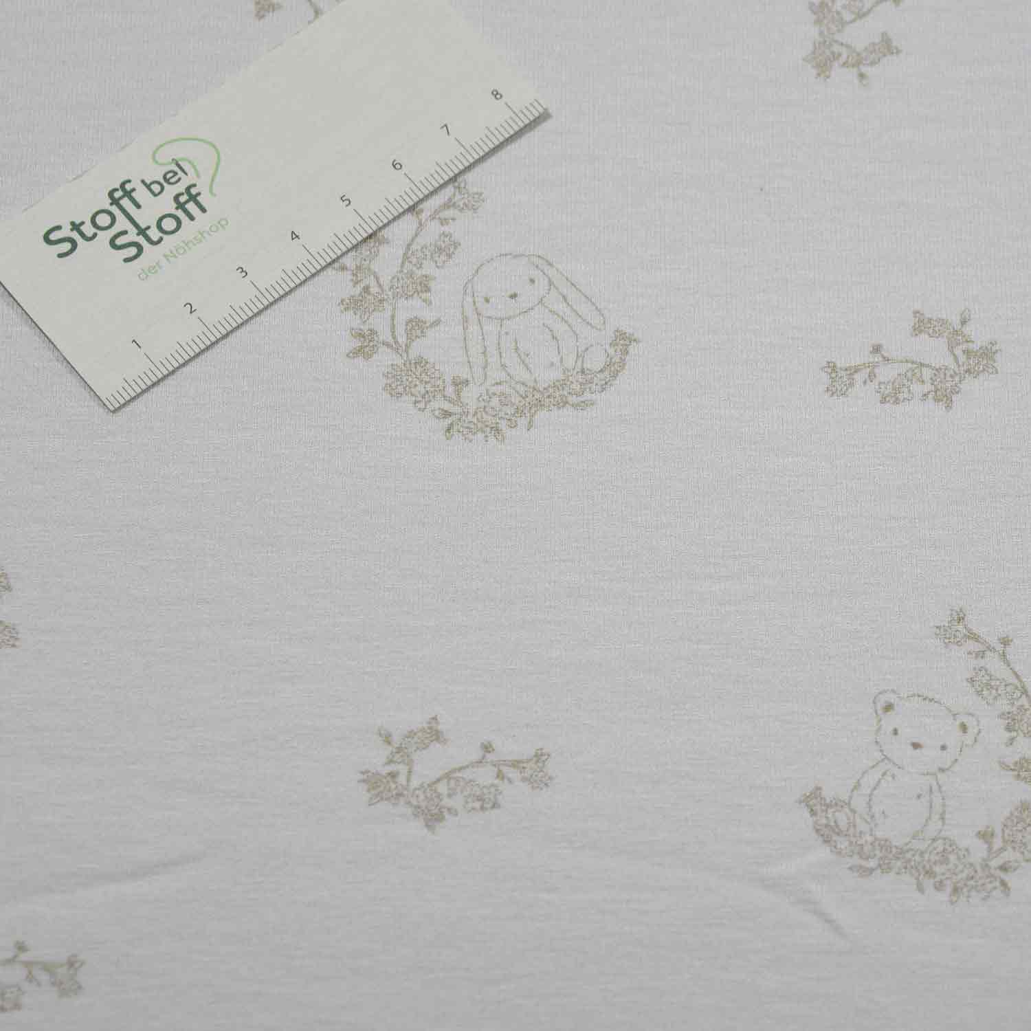 Baumwoll-Jersey Dina Hase und Bär SBS11151