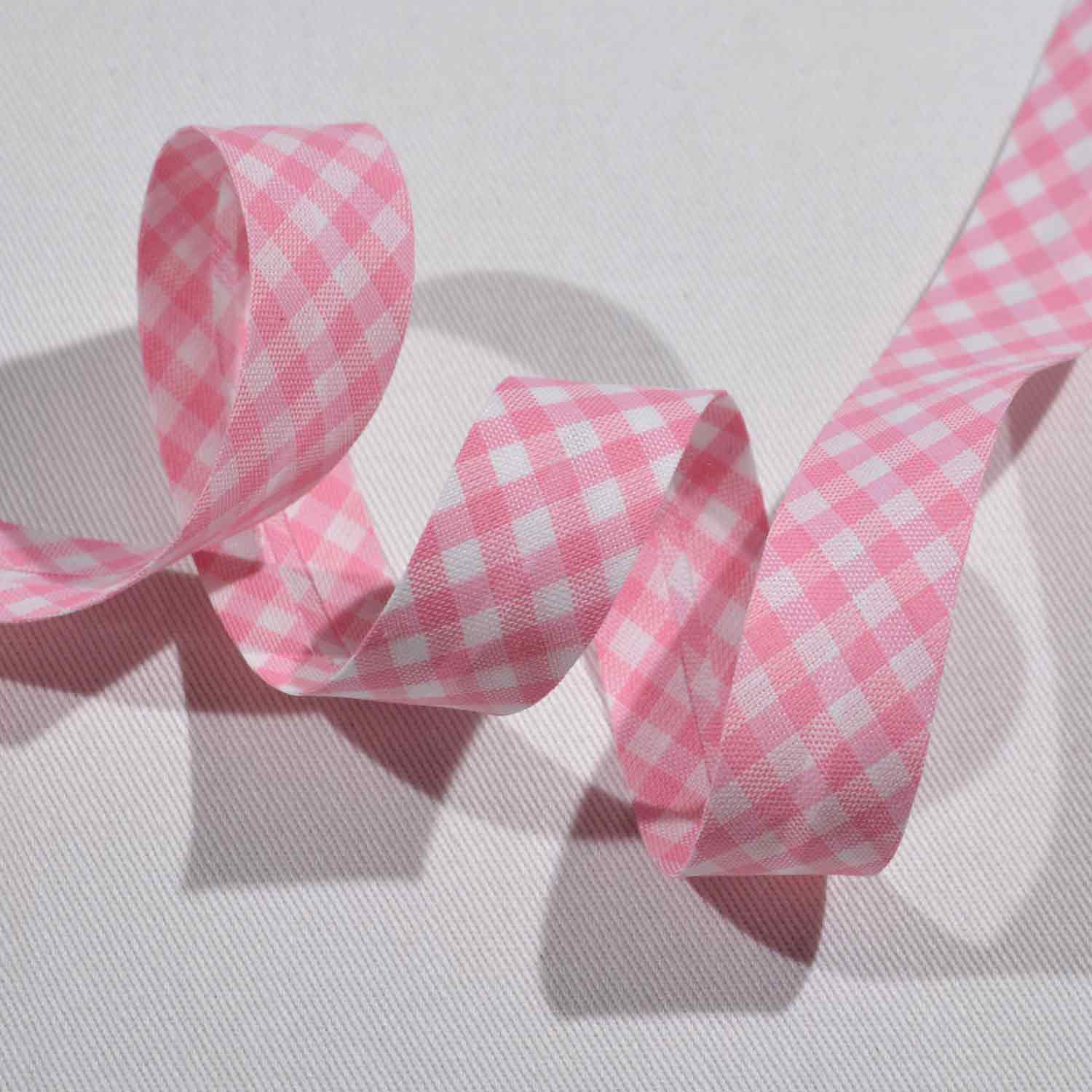Schrägband 20mm Karos Rosa 1201