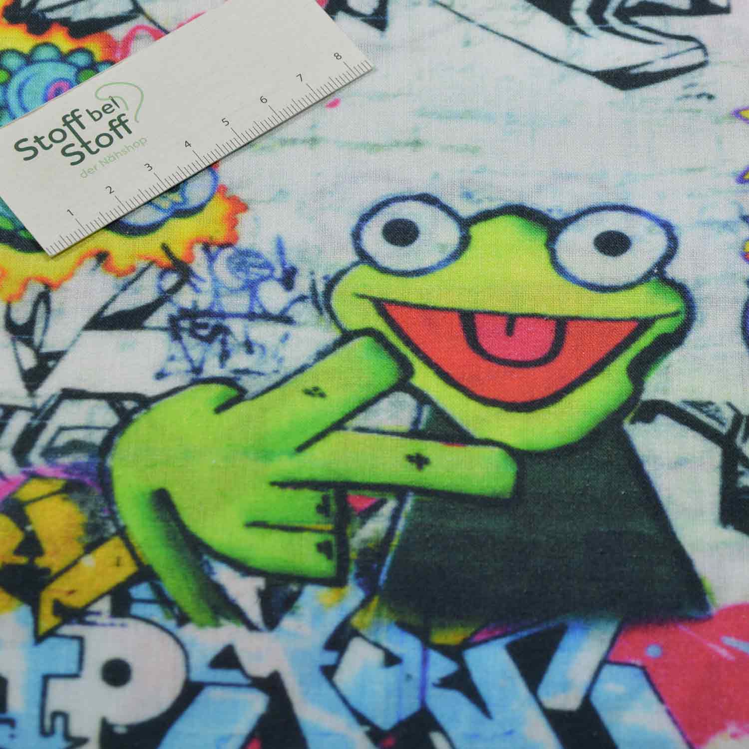 Baumwolle "Frosch Graffiti" - SBS10525