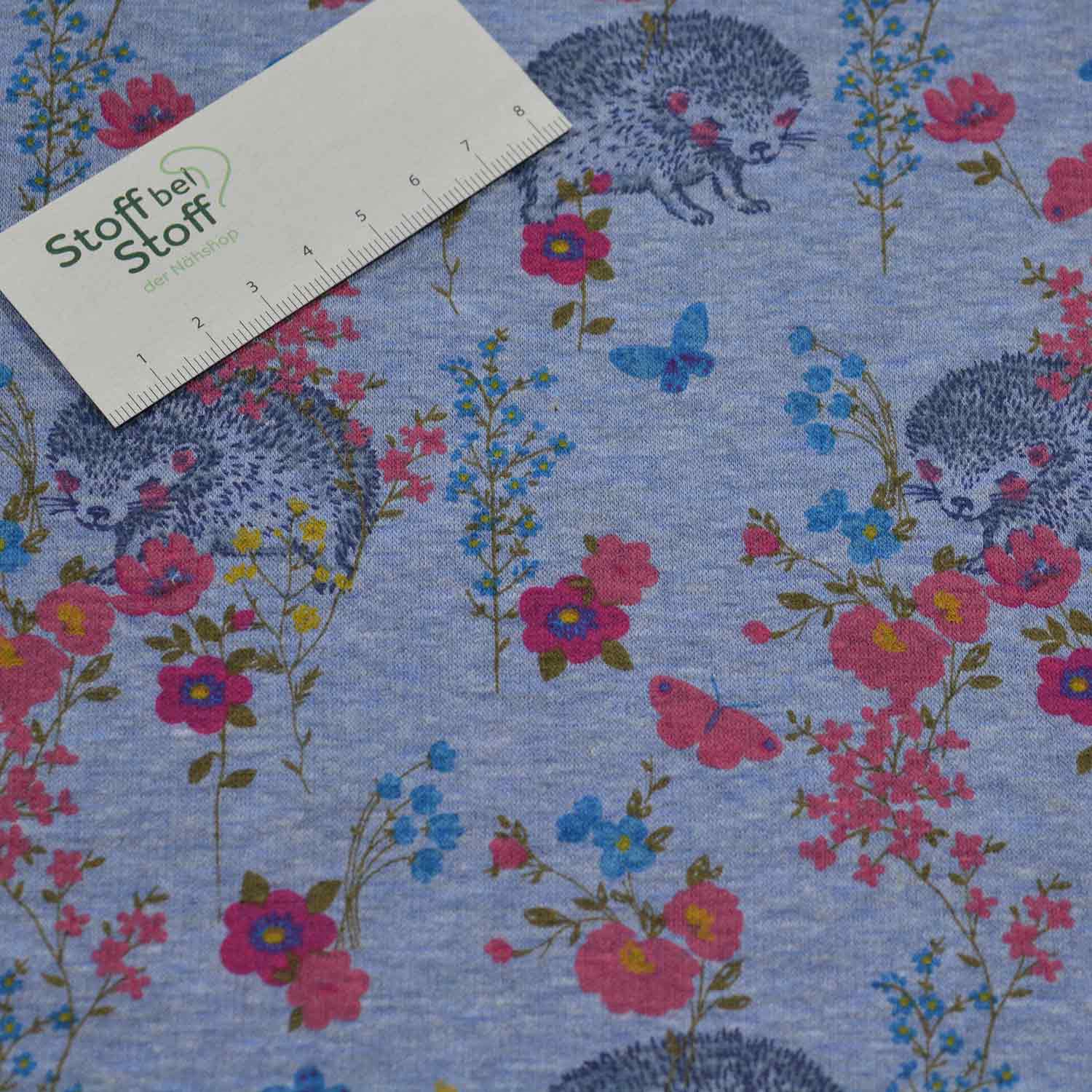 Alpenfleece "Igel & Blumen" - SBS10854
