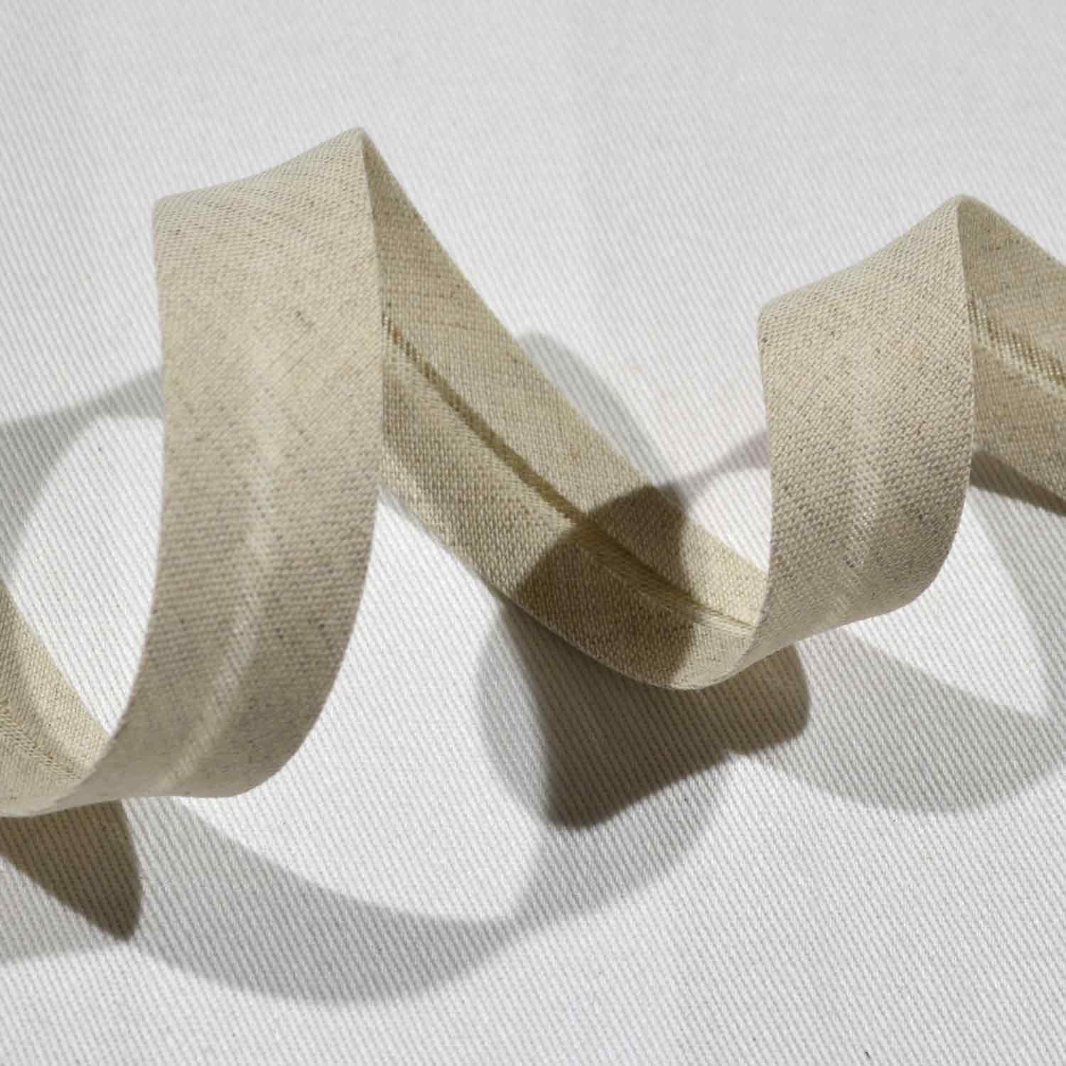 Schrägband 20mm Leinen - natur