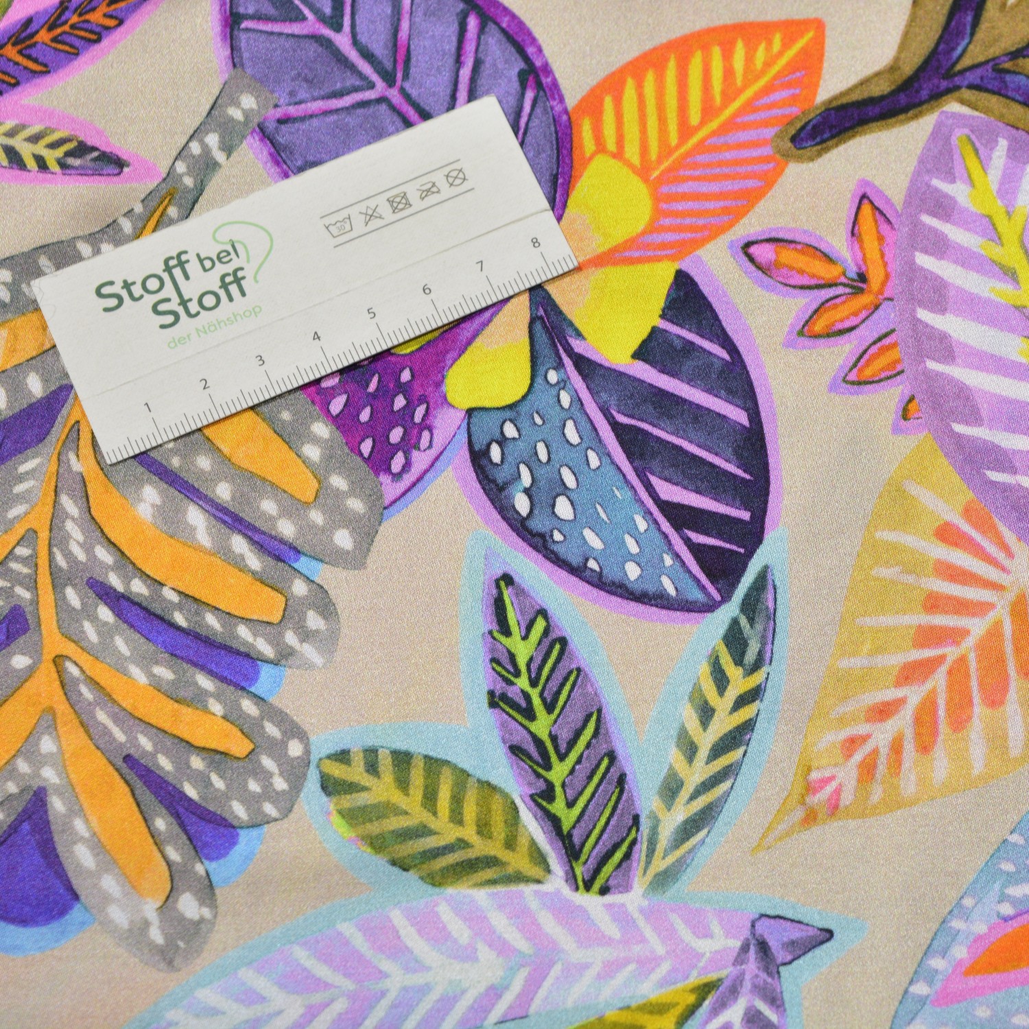 Viskose-Rayon "Buntes Blättermuster" SBS11713