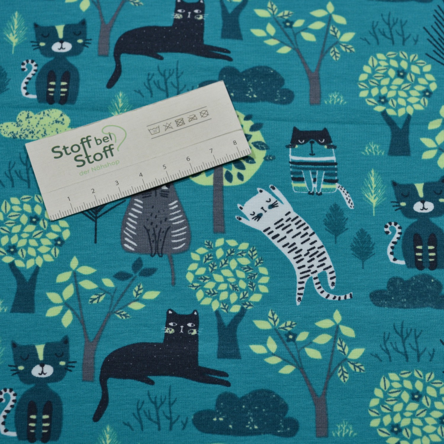 Baumwoll-Jersey "Cats" SBS12092 von Blaubeerstern