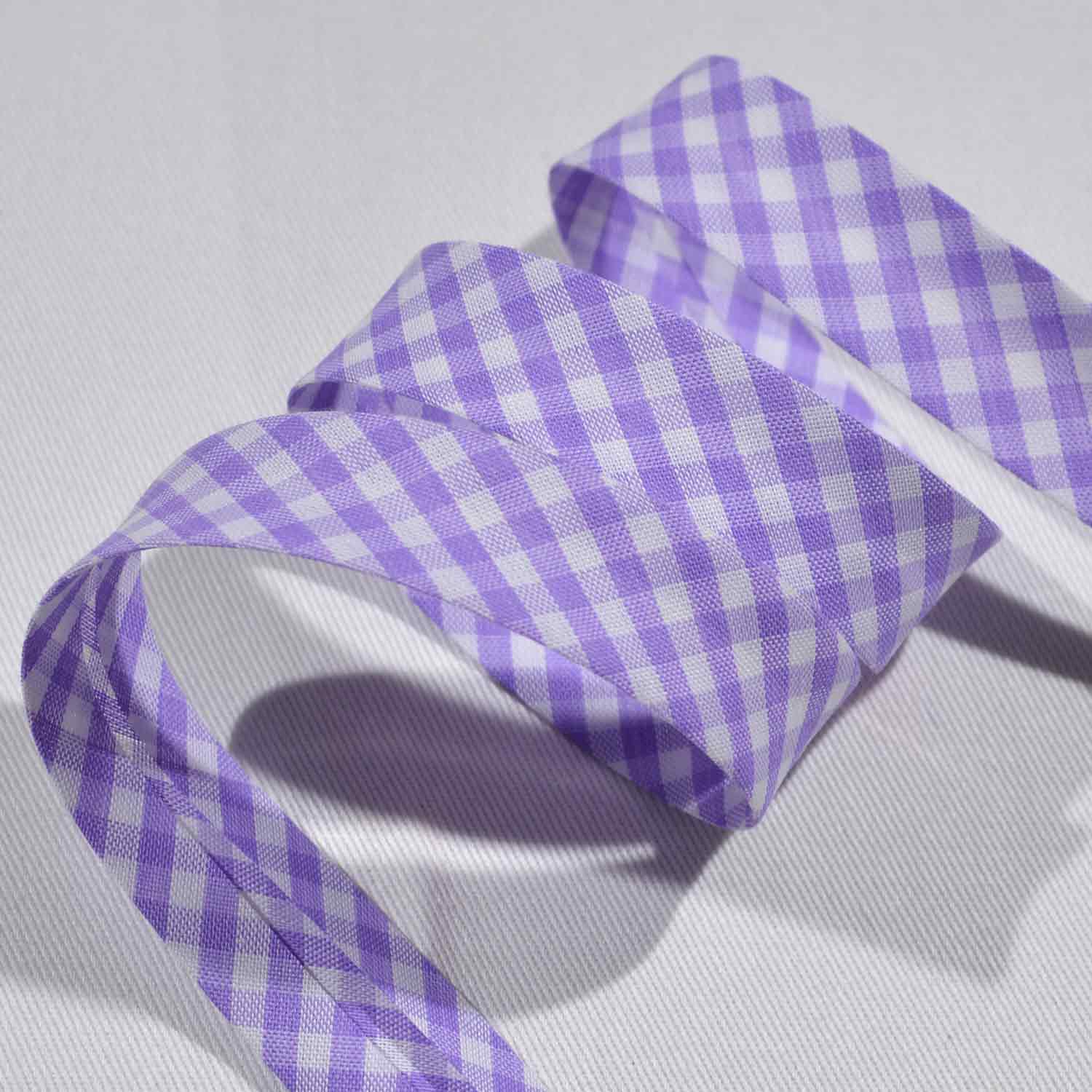 Schrägband 20mm Karos Lavendel 1254