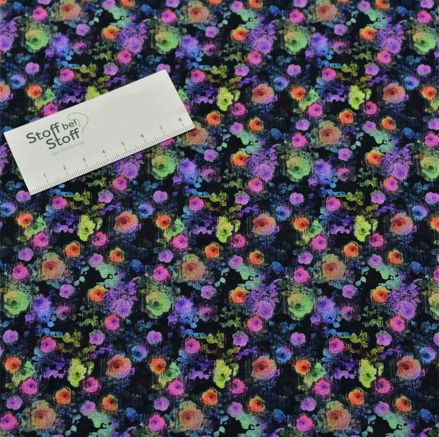 Baumwoll-Krepp Tanja Blüten über Blüten SBS11572