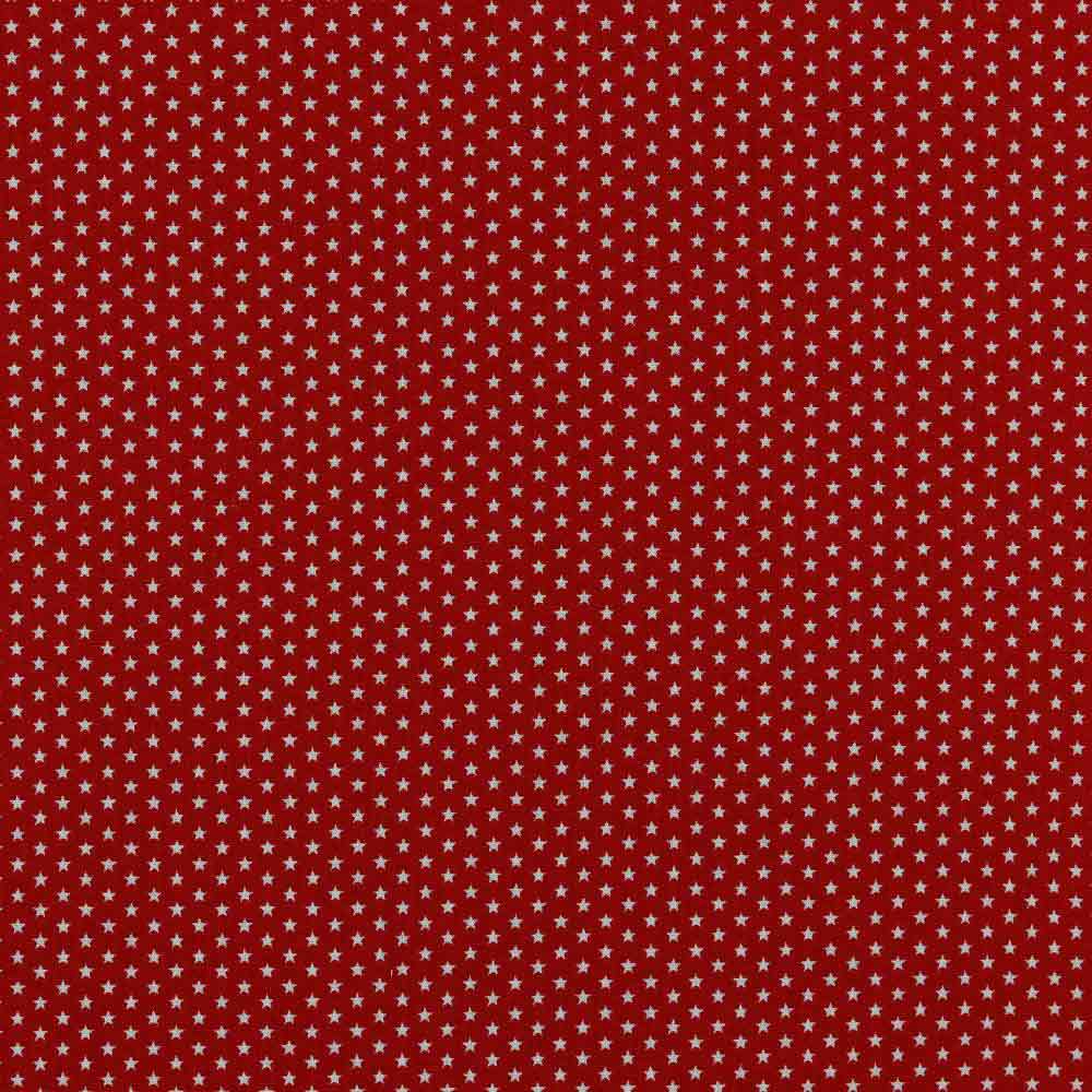 Baumwolle mit kleinen Sternen in rot - 1230