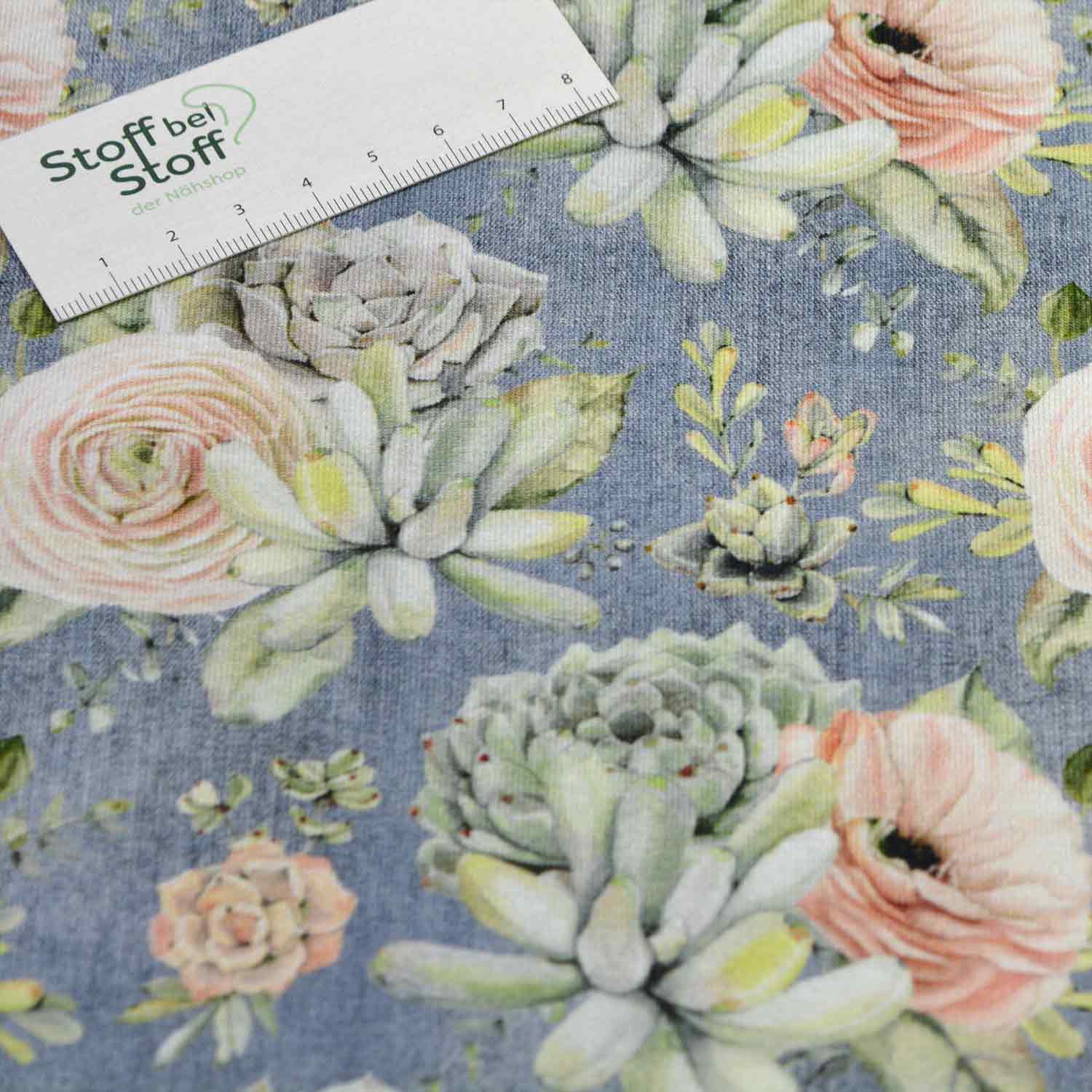 French Terry angeraut "Rosenblüten" SBS10156