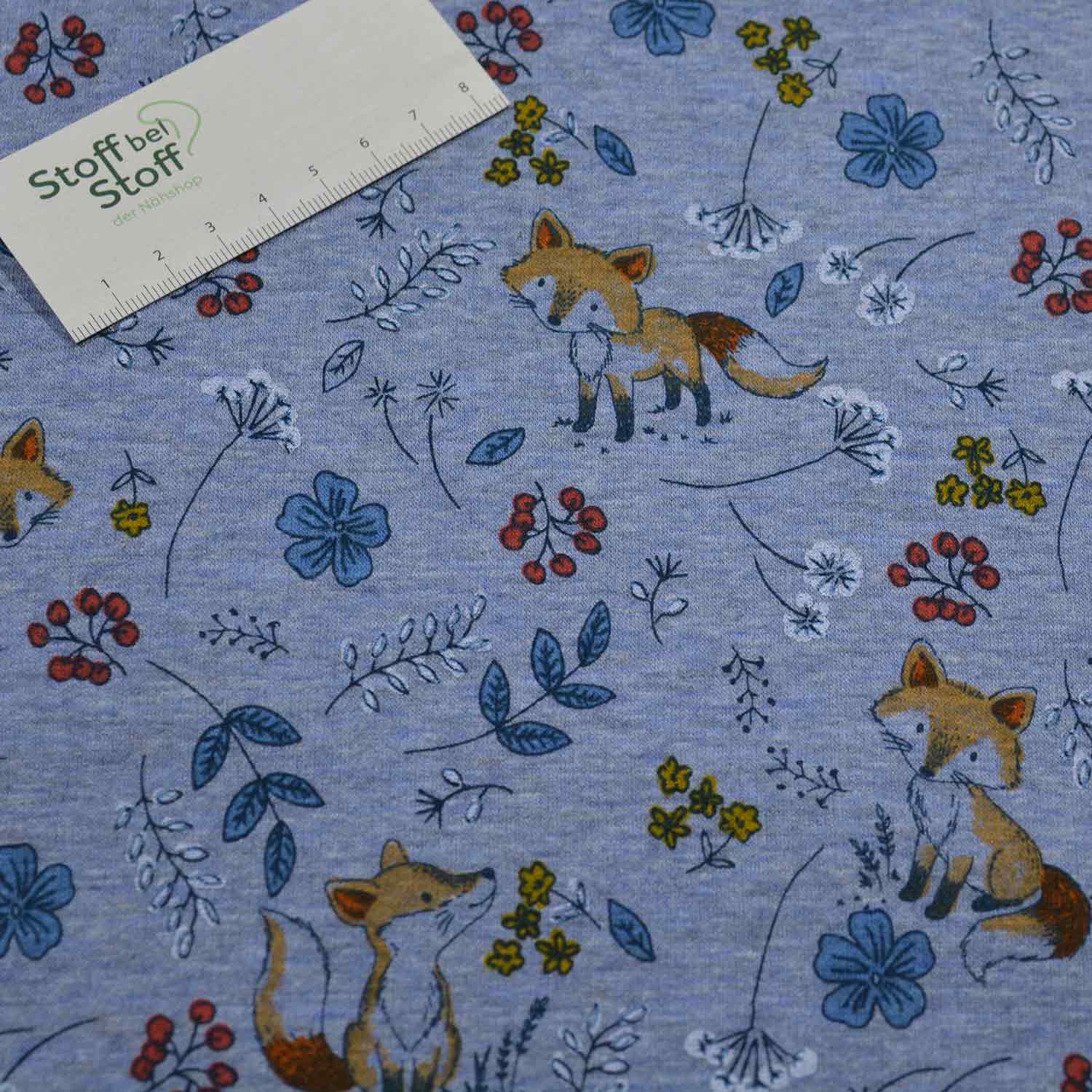 Alpenfleece "Fuchs & Blumen" - SBS10856