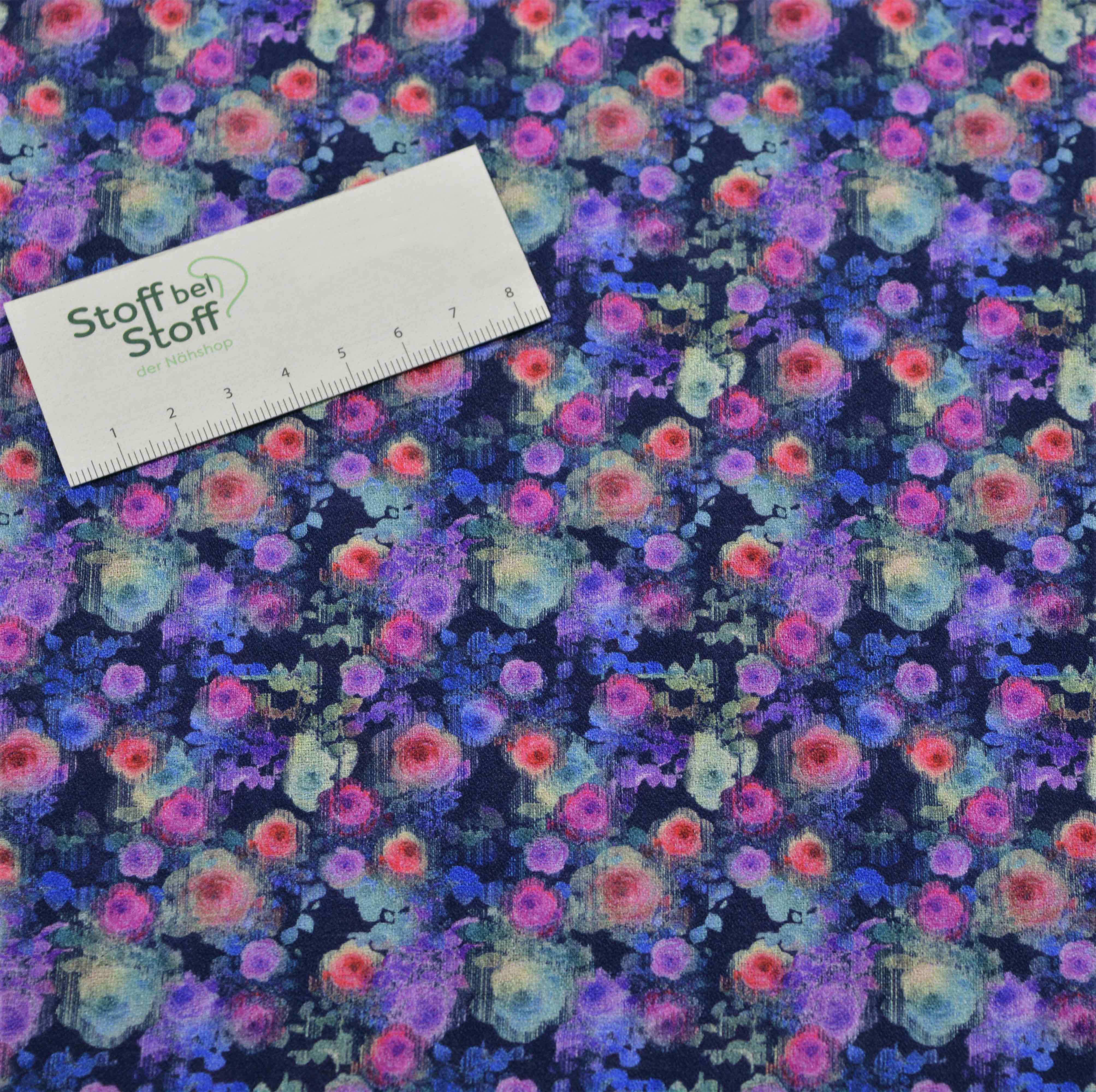 Baumwoll-Krepp Tanja Blüten über Blüten SBS11573