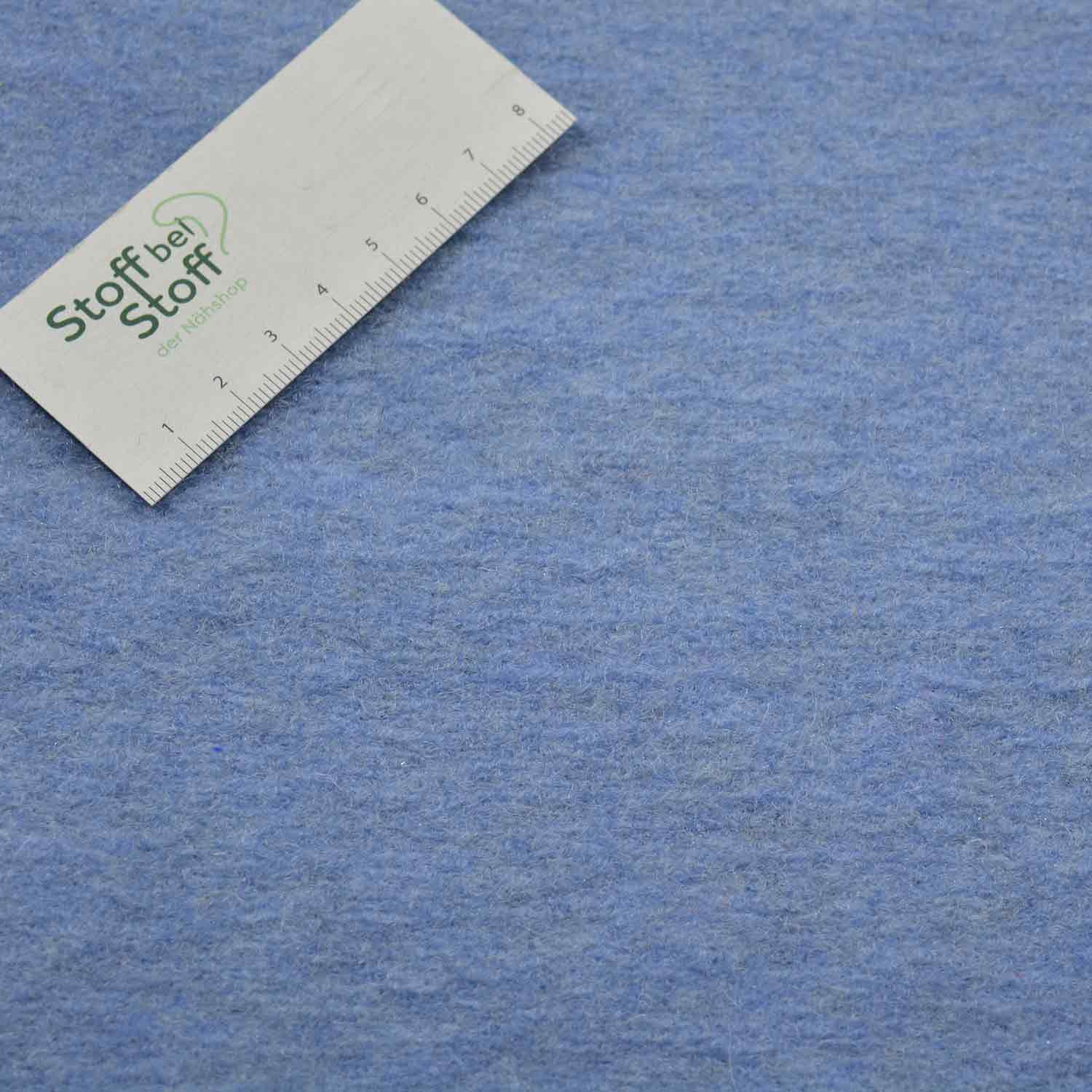Woll-Bouclé Babyblau melange SBS11017